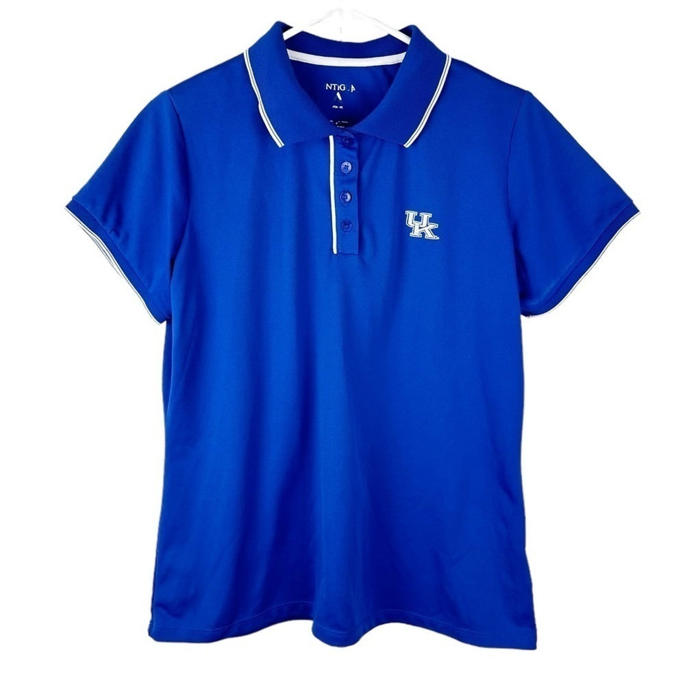 Antigua Embroidiered UK Wildcats Logo Short Sleeve Polo Shirt